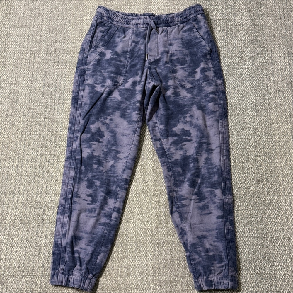 Athleta Blue Tie-Dye Track Joggers